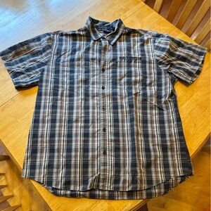Harley-Davidson Black and Gray Casual Button Down Shirt